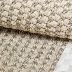 MacKenzie-Childs Sterling Check Chunky Sisal Wool Grey 3' x 5' Rug| Rugs