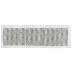 MacKenzie-Childs Sterling Check Chunky Sisal Wool Grey 2'6 x 9' Runner| Rugs