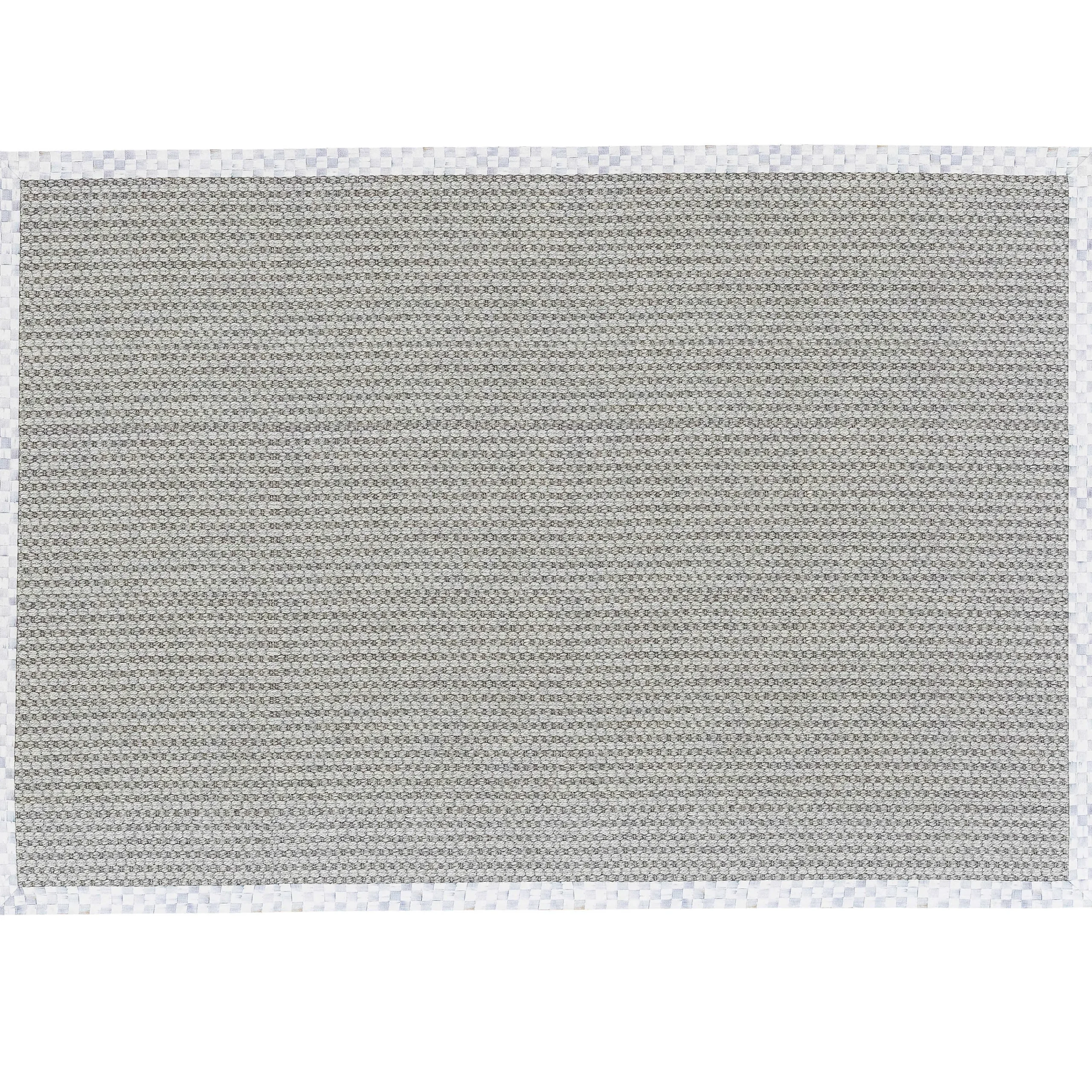 MacKenzie-Childs Sterling Check Chunky Sisal Wool Grey 8' x 10' Rug| Rugs