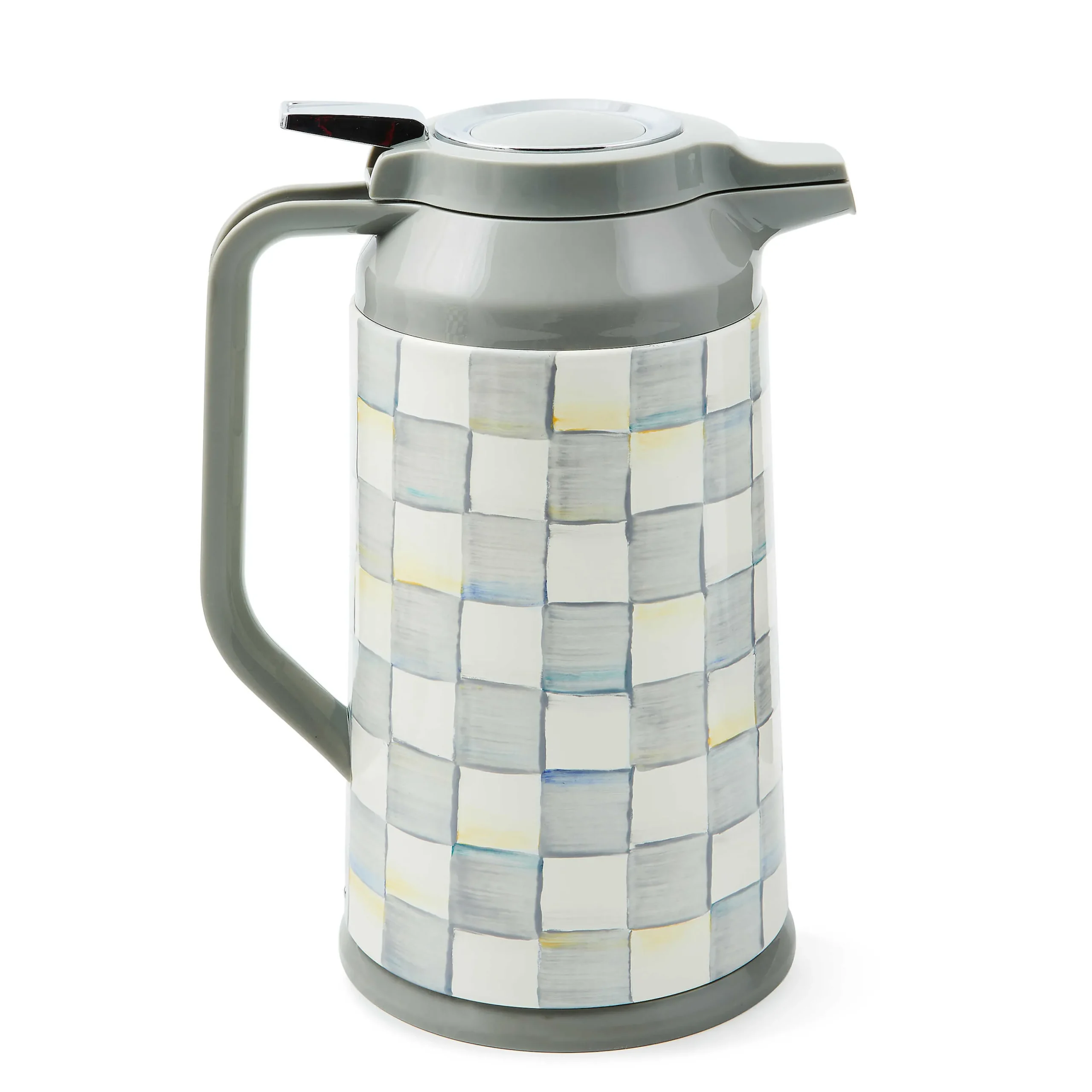 MacKenzie-Childs Sterling Check Coffee Carafe| The Coffee Shop|Serveware