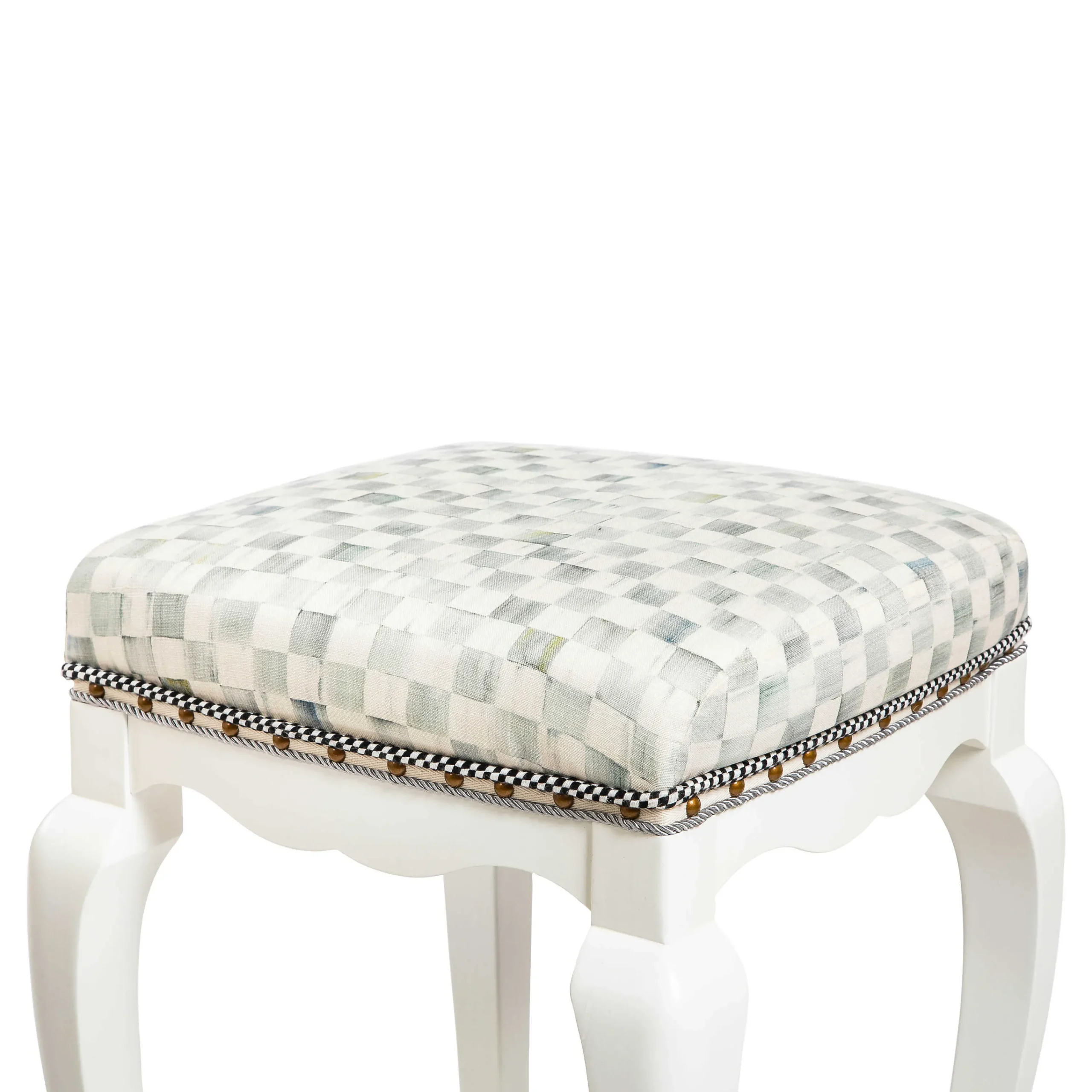 MacKenzie-Childs Sterling Check Counter Stool| Dining Room & Kitchen