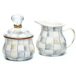 MacKenzie-Childs Sterling Check Creamer| The Coffee Shop|Serveware