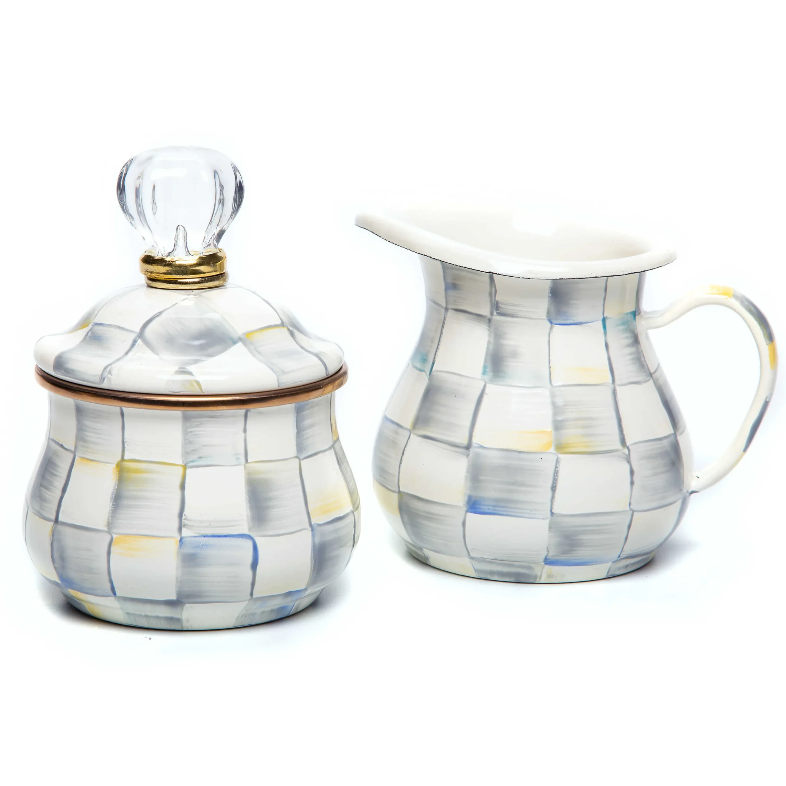 MacKenzie-Childs Sterling Check Creamer| The Coffee Shop|Serveware