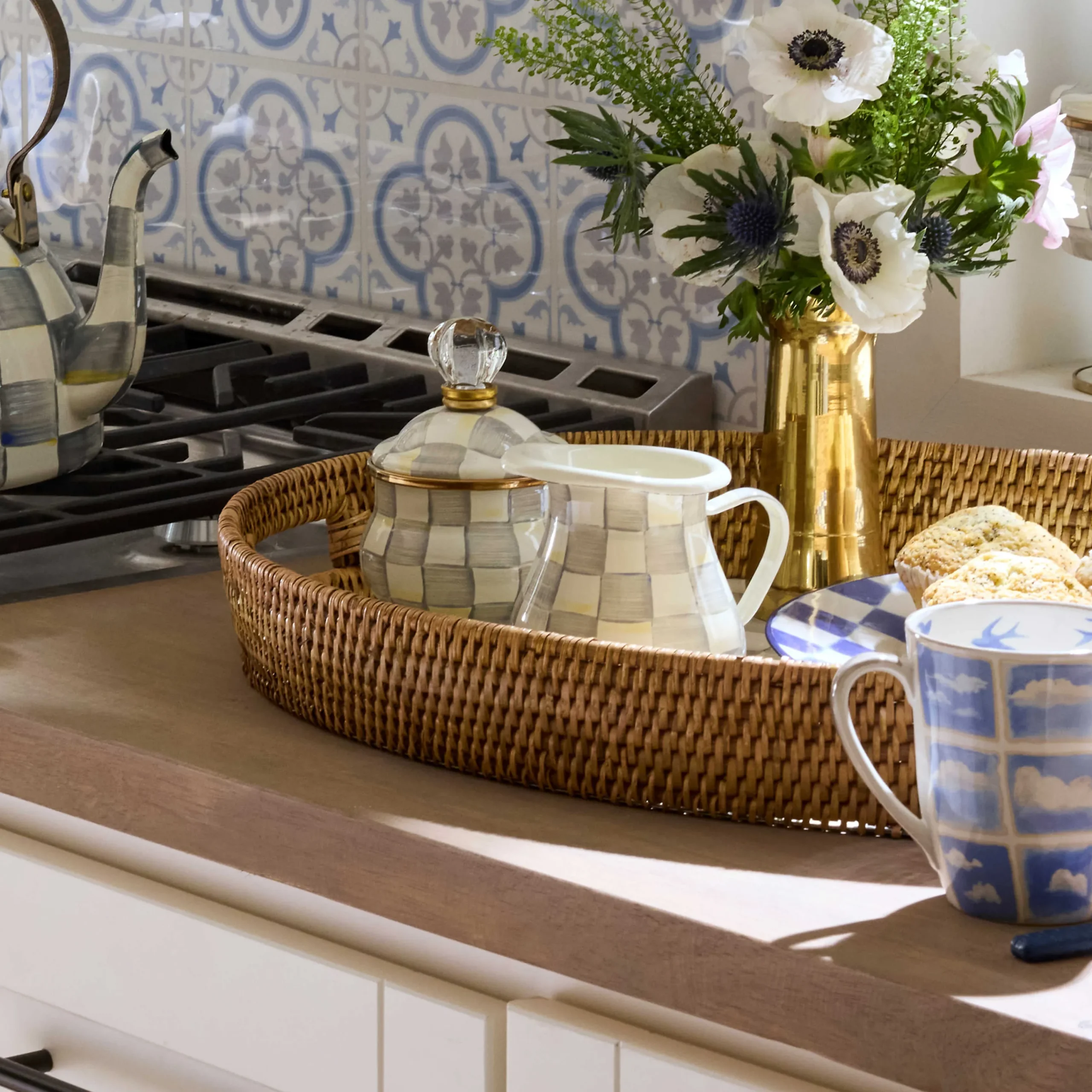 MacKenzie-Childs Sterling Check Creamer Sugar Bowl Set| Kitchen & Dining Sets|The Coffee Shop