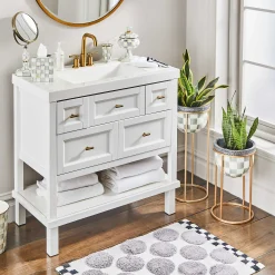 MacKenzie-Childs Sterling Check Curiosity Pot| Bath & Bath Accessories|Room Accents
