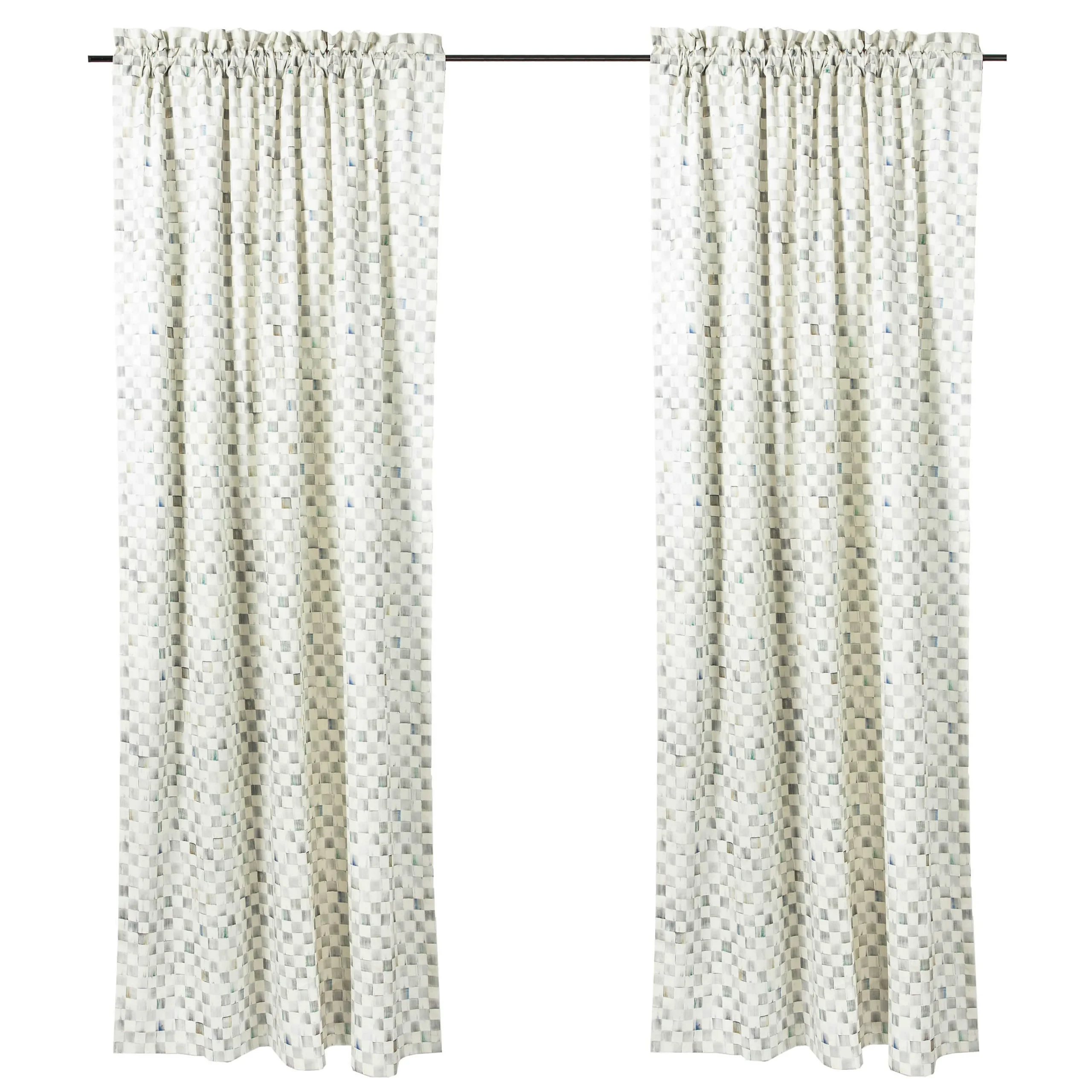 MacKenzie-Childs Sterling Check Curtain Panel| Room Accents