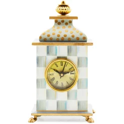 MacKenzie-Childs Sterling Check Desk Clock| Room Accents