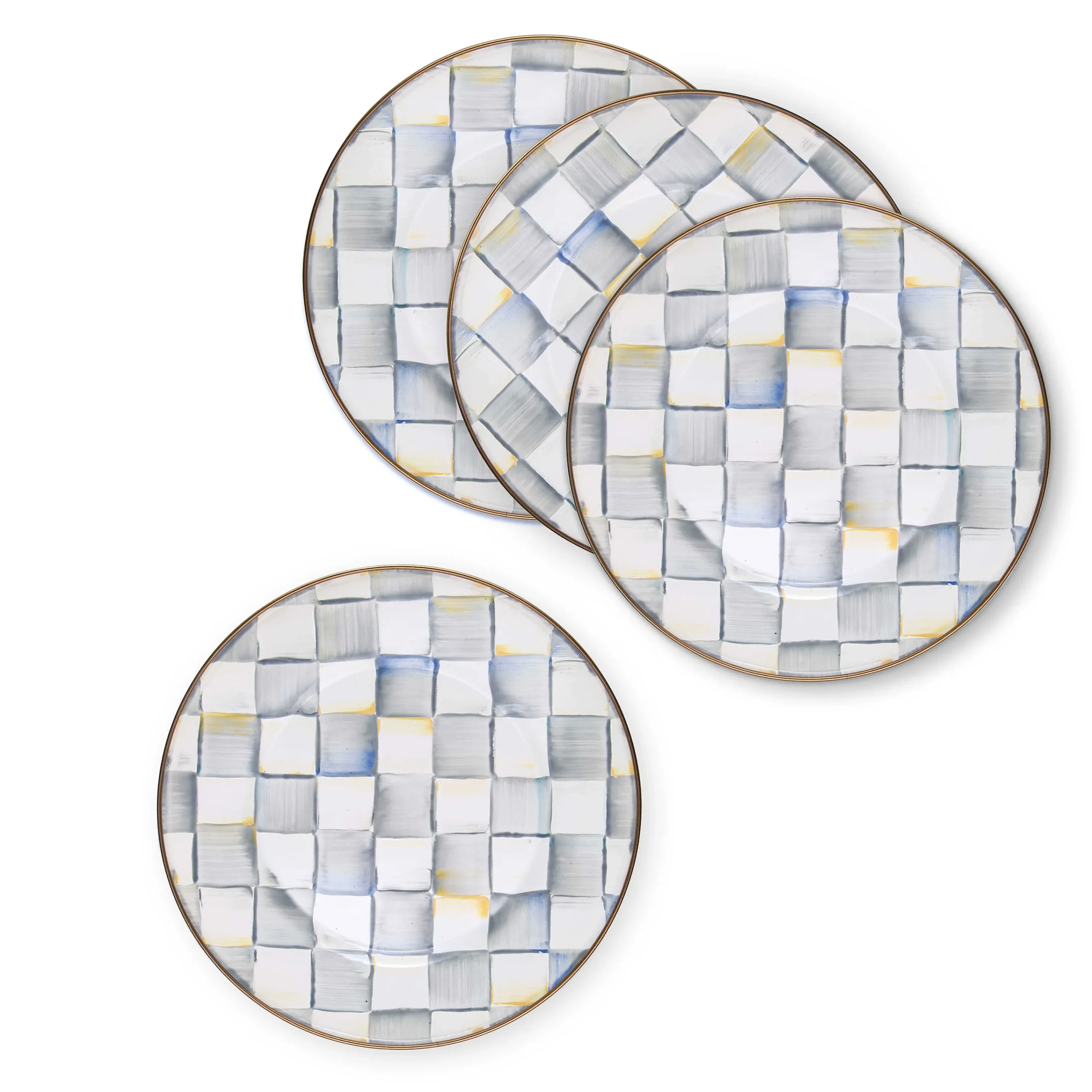 MacKenzie-Childs Sterling Check Dinner Plates, Set of 4| Kitchen & Dining Sets|Fall Entertaining