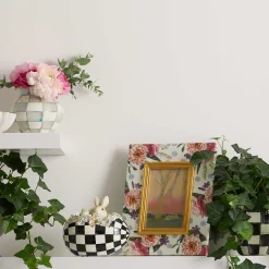 MacKenzie-Childs Sterling Check Enamel Large Vase| Spring|Greenery & Florals
