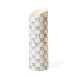 MacKenzie-Childs Sterling Check Flicker 9 Pillar Candle| Candles & Fragrances