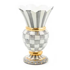 MacKenzie-Childs Sterling Check Great Vase| Room Accents