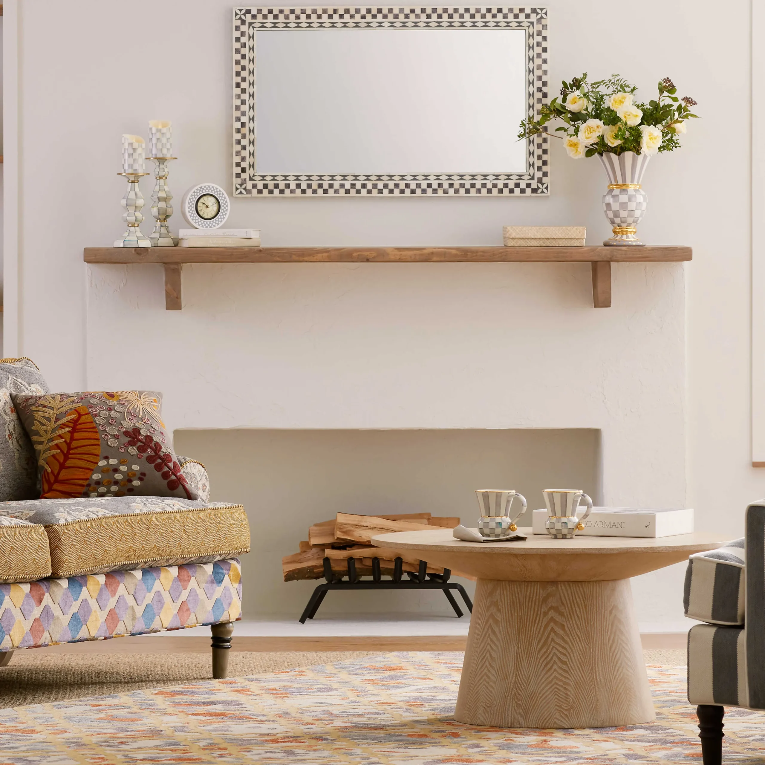 MacKenzie-Childs Sterling Check Great Vase| Room Accents