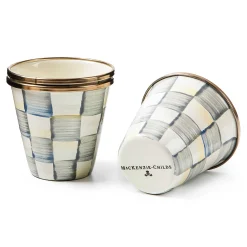 MacKenzie-Childs Sterling Check Herb Pots, Set of 3| Spring|The Fall Shop