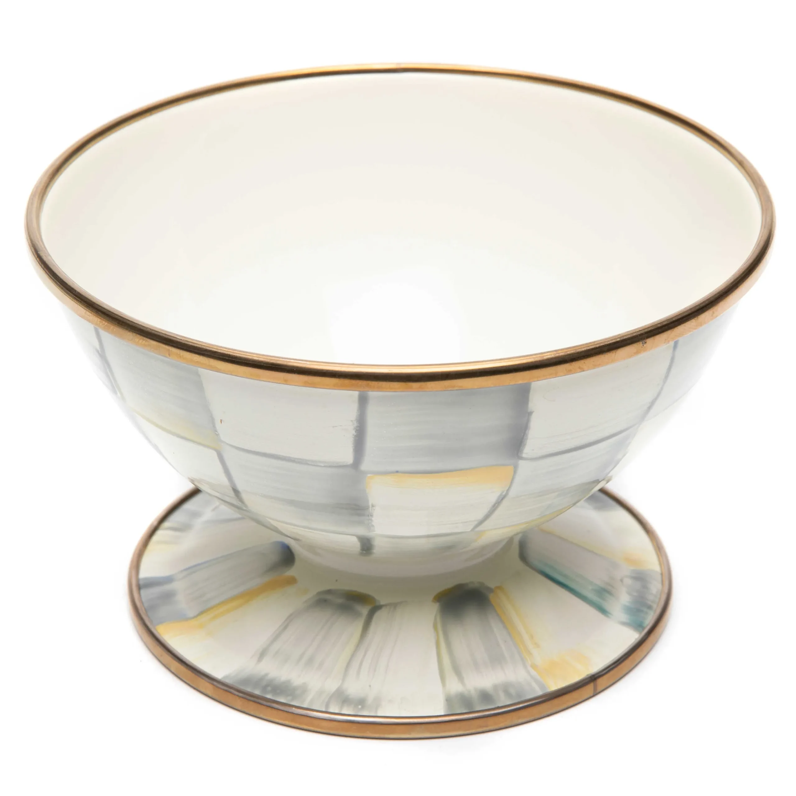MacKenzie-Childs Sterling Check Ice Cream Dish| Dinnerware & Flatware