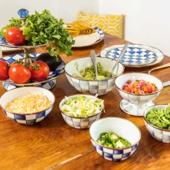 MacKenzie-Childs Sterling Check Ice Cream Dish| Dinnerware & Flatware