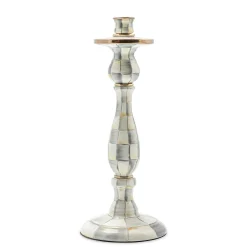 MacKenzie-Childs Sterling Check Large Enamel Candlestick| Candles & Fragrances