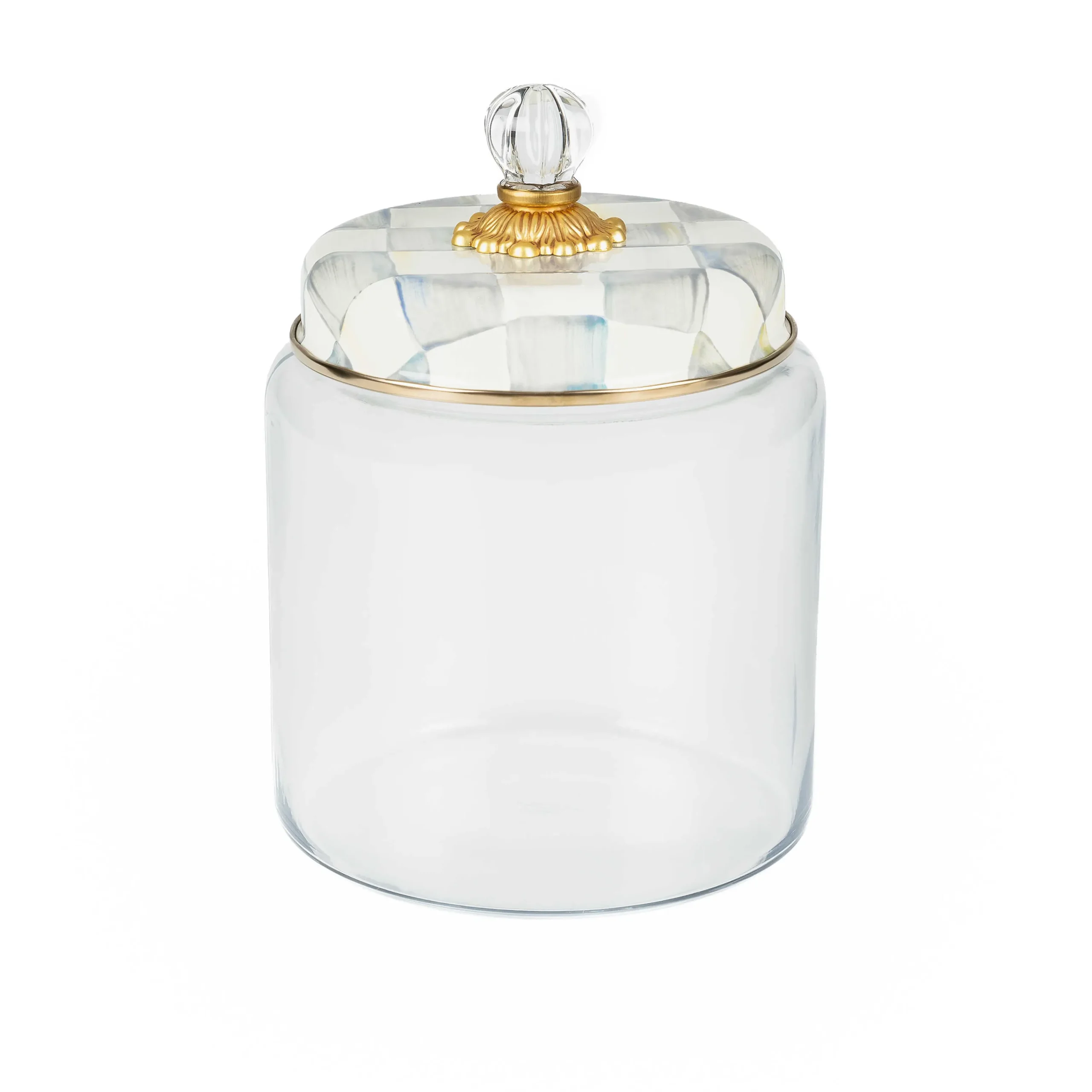MacKenzie-Childs Sterling Check Large Kitchen Canister| Kitchen Storage & Organization