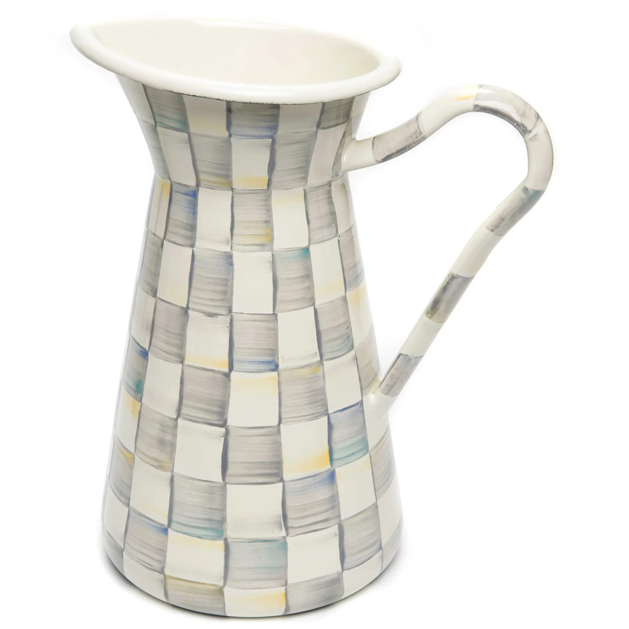 MacKenzie-Childs Sterling Check Large Practical Pitcher| Bar Entertaining|Serveware