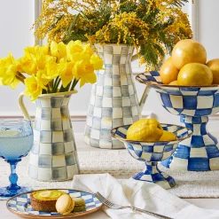 MacKenzie-Childs Sterling Check Large Practical Pitcher| Bar Entertaining|Serveware