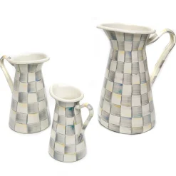 MacKenzie-Childs Sterling Check Large Practical Pitcher| Bar Entertaining|Serveware