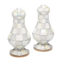 MacKenzie-Childs Sterling Check Large Salt Pepper Shakers| Table Accessories|Serveware