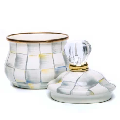 MacKenzie-Childs Sterling Check Lidded Sugar Bowl| The Coffee Shop|Serveware