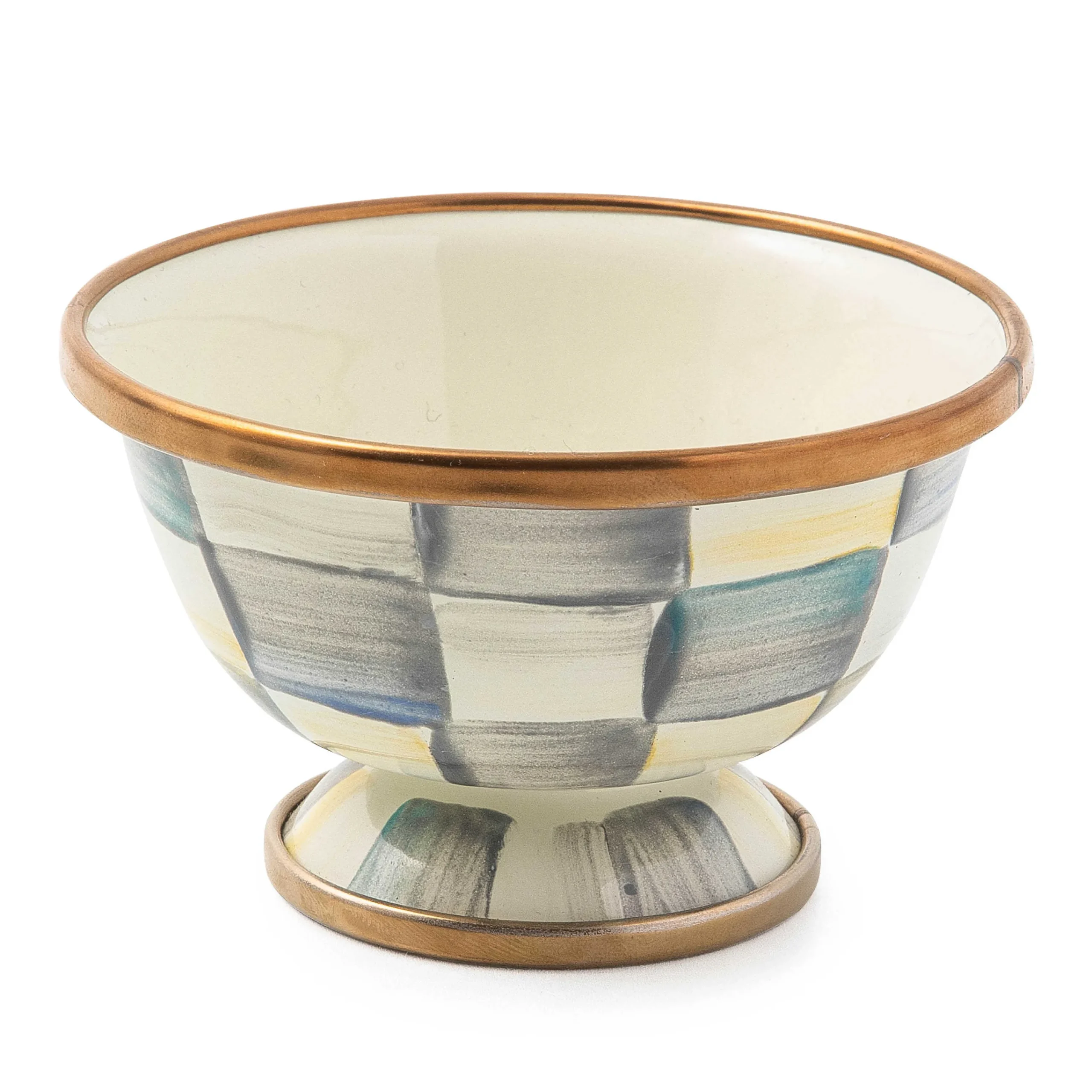 MacKenzie-Childs Sterling Check Little Sugar Bowl| The Coffee Shop|Serveware