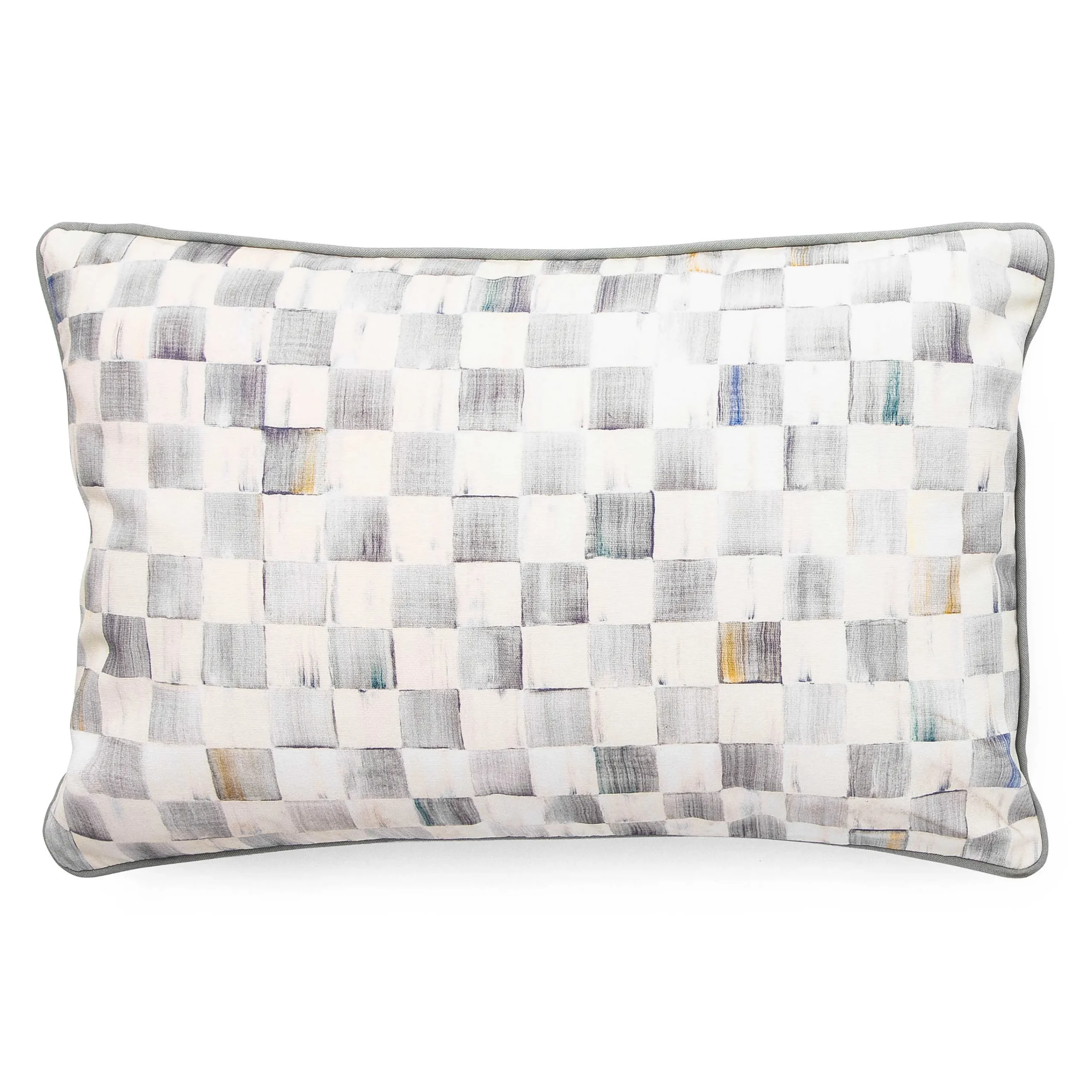MacKenzie-Childs Sterling Check Lumbar Pillow| Pillows, Throws, & Cushions