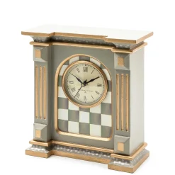 MacKenzie-Childs Sterling Check Mantel Clock| Room Accents