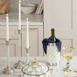 MacKenzie-Childs Sterling Check Medium Candlestick| Candles & Fragrances|Table Accessories