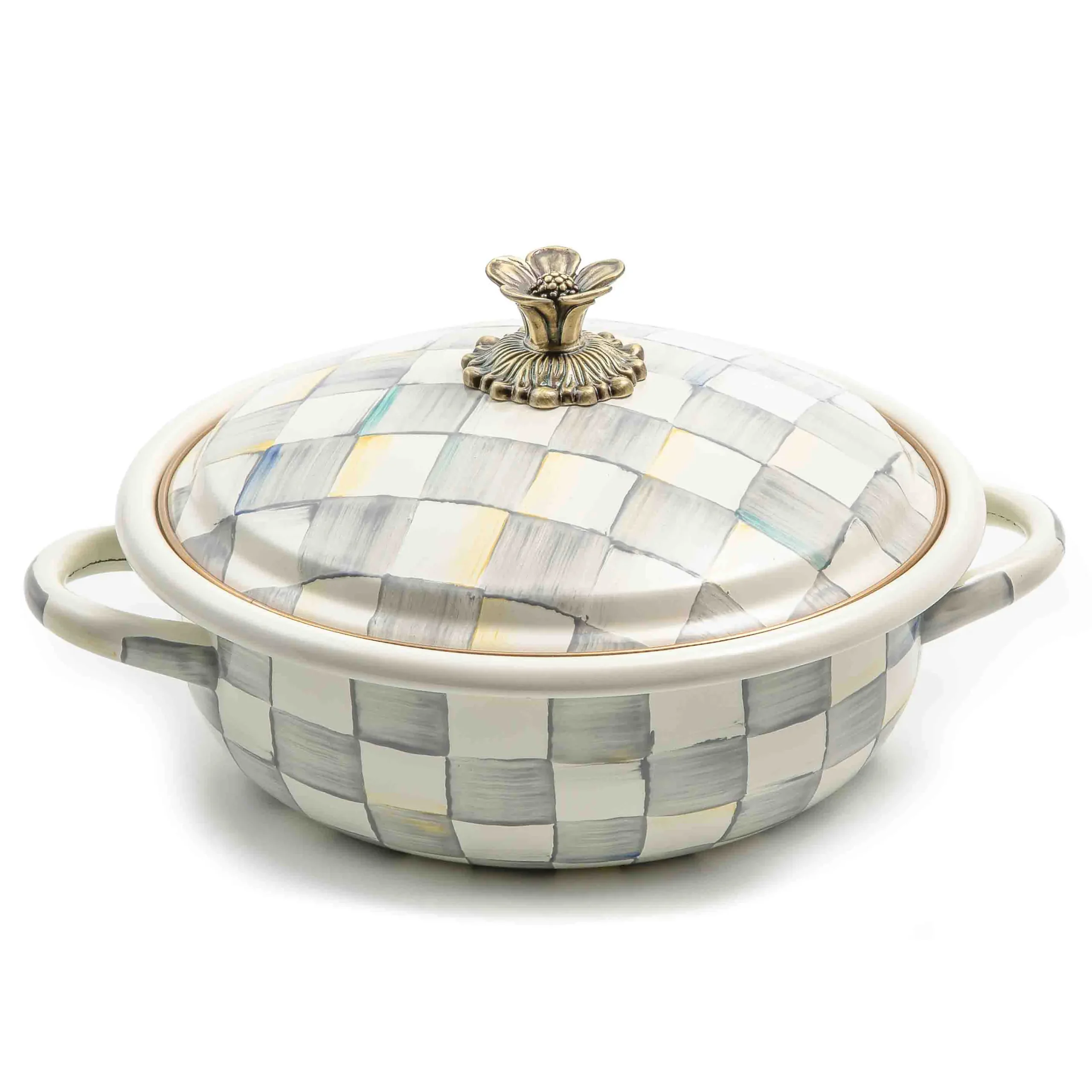 MacKenzie-Childs Sterling Check Medium Casserbole| Fall Entertaining|Cookware & Bakeware