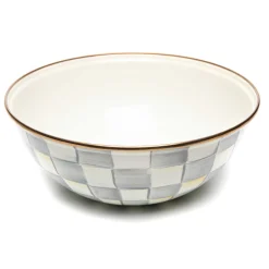 MacKenzie-Childs Sterling Check Medium Everyday Bowl| Serveware|Dinnerware & Flatware
