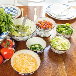 MacKenzie-Childs Sterling Check Medium Everyday Bowl| Serveware|Dinnerware & Flatware