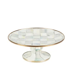 MacKenzie-Childs Sterling Check Mini Pedestal Platter| Serveware