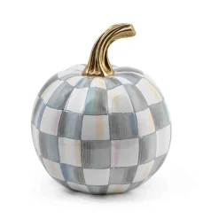 MacKenzie-Childs Sterling Check Mini Pumpkin| Pumpkins|The Halloween Shop