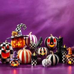 MacKenzie-Childs Sterling Check Mini Pumpkin| Pumpkins|The Halloween Shop