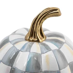 MacKenzie-Childs Sterling Check Mini Pumpkin| Pumpkins|The Halloween Shop
