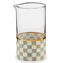 MacKenzie-Childs Sterling Check Mixing Glass| Fall Entertaining|Bar Entertaining