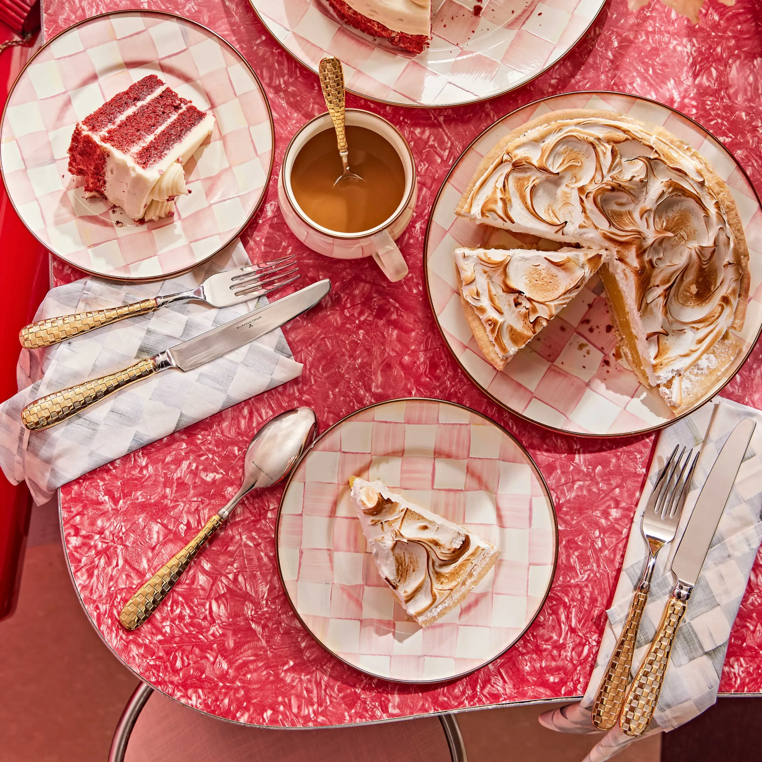 MacKenzie-Childs Sterling Check Napkin| Fall Entertaining|Kitchen & Table Linens