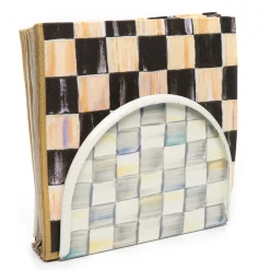 MacKenzie-Childs Sterling Check Napkin Holder| Table Accessories|Kitchen Storage & Organization