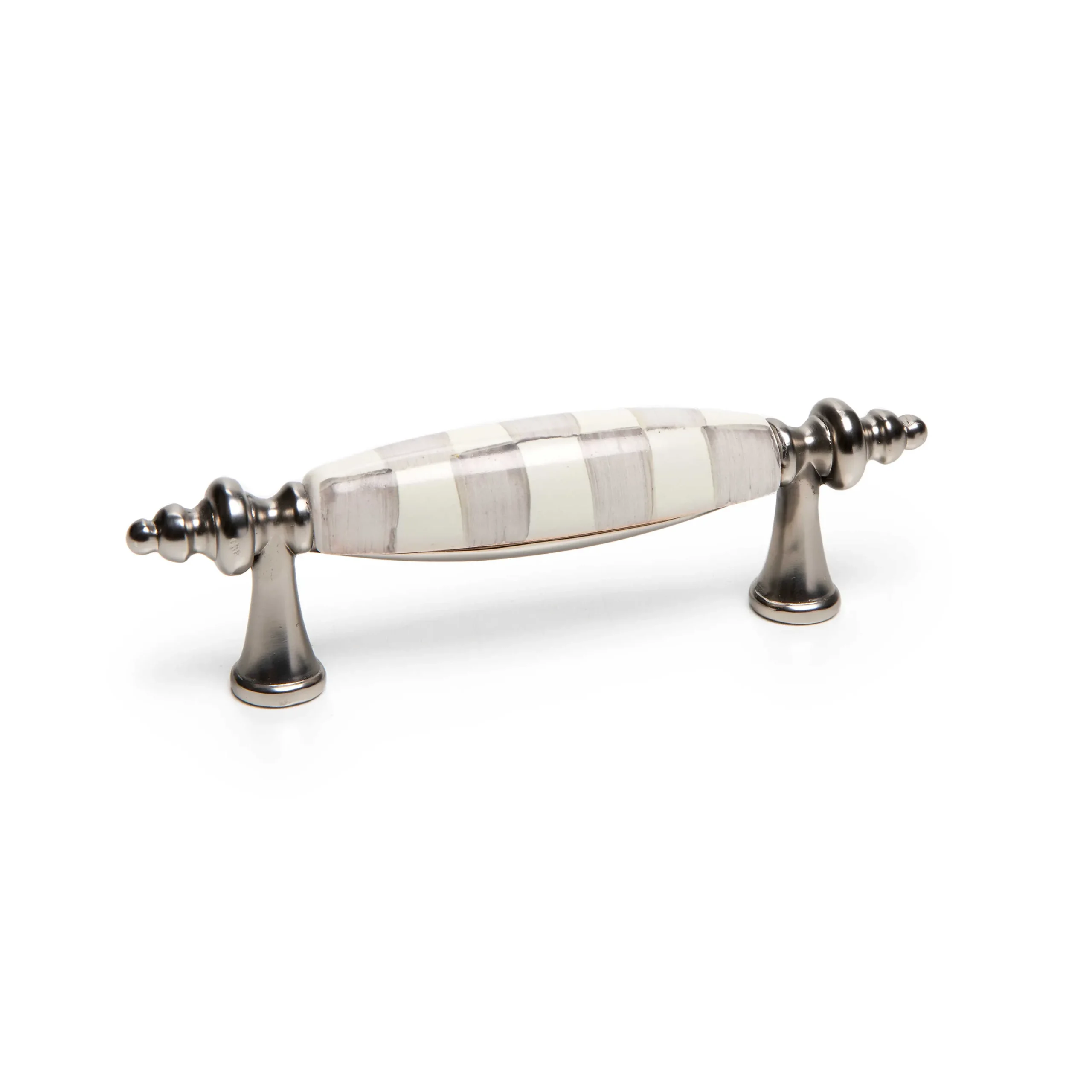 MacKenzie-Childs Sterling Check Nickel Drawer Pull| Finishing Touches|Room Accents