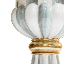 MacKenzie-Childs Sterling Check Pedestal Urn| Spring|The Fall Shop