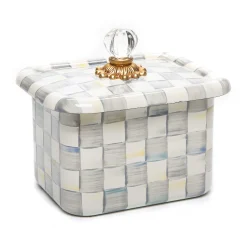 MacKenzie-Childs Sterling Check Recipe Box| Kitchen Storage & Organization