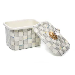 MacKenzie-Childs Sterling Check Recipe Box| Kitchen Storage & Organization