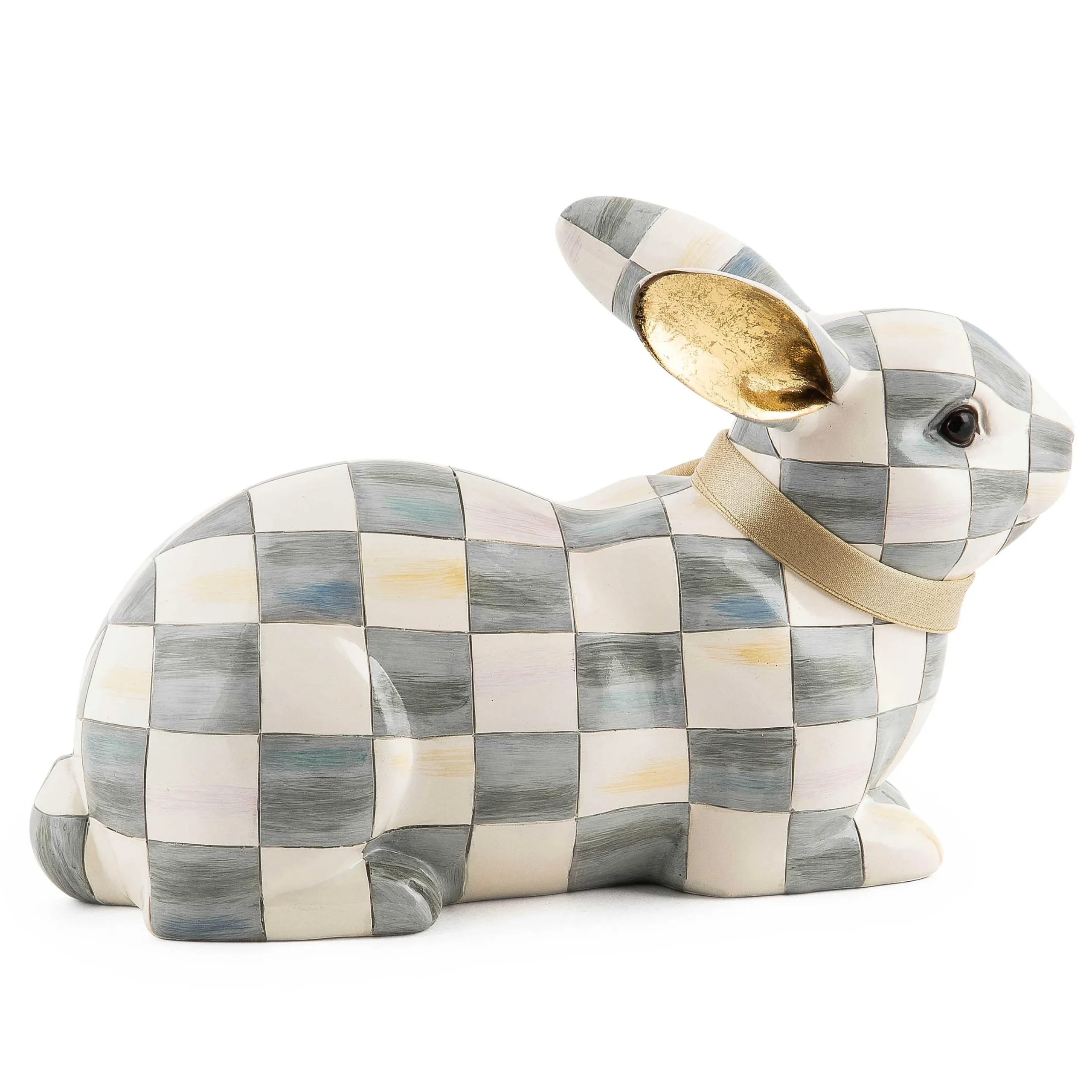 MacKenzie-Childs Sterling Check Resting Bunny| Easter|Spring