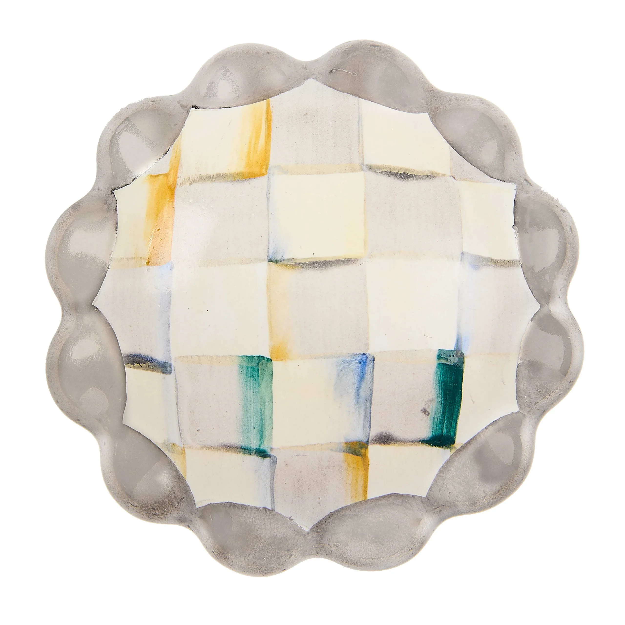 MacKenzie-Childs Sterling Check Round Knob| Finishing Touches|Room Accents