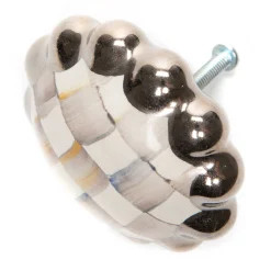 MacKenzie-Childs Sterling Check Round Knob| Finishing Touches|Room Accents