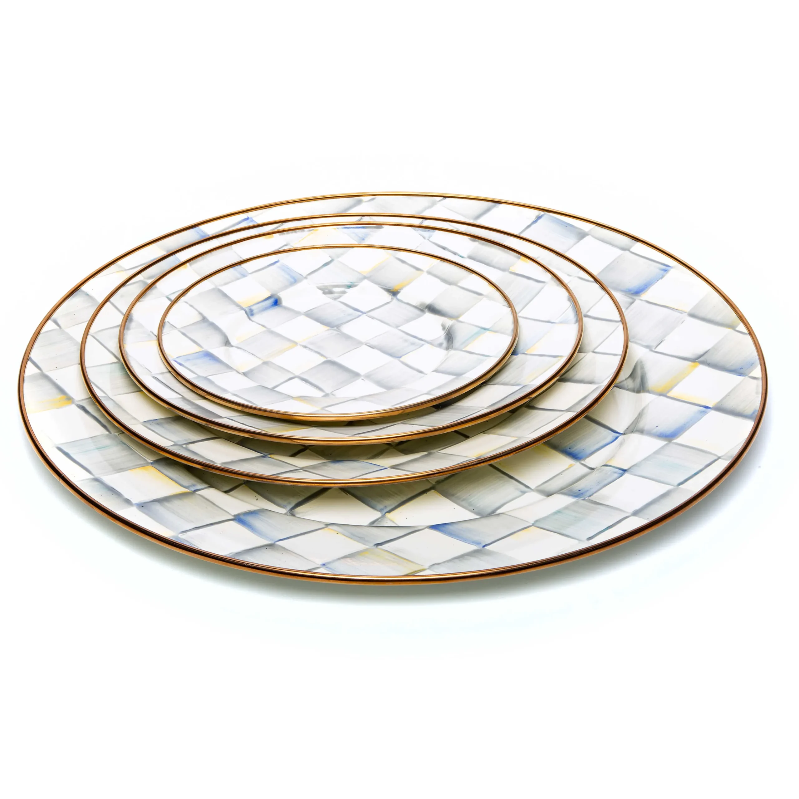 MacKenzie-Childs Sterling Check Salad/Dessert Plate| Dinnerware & Flatware