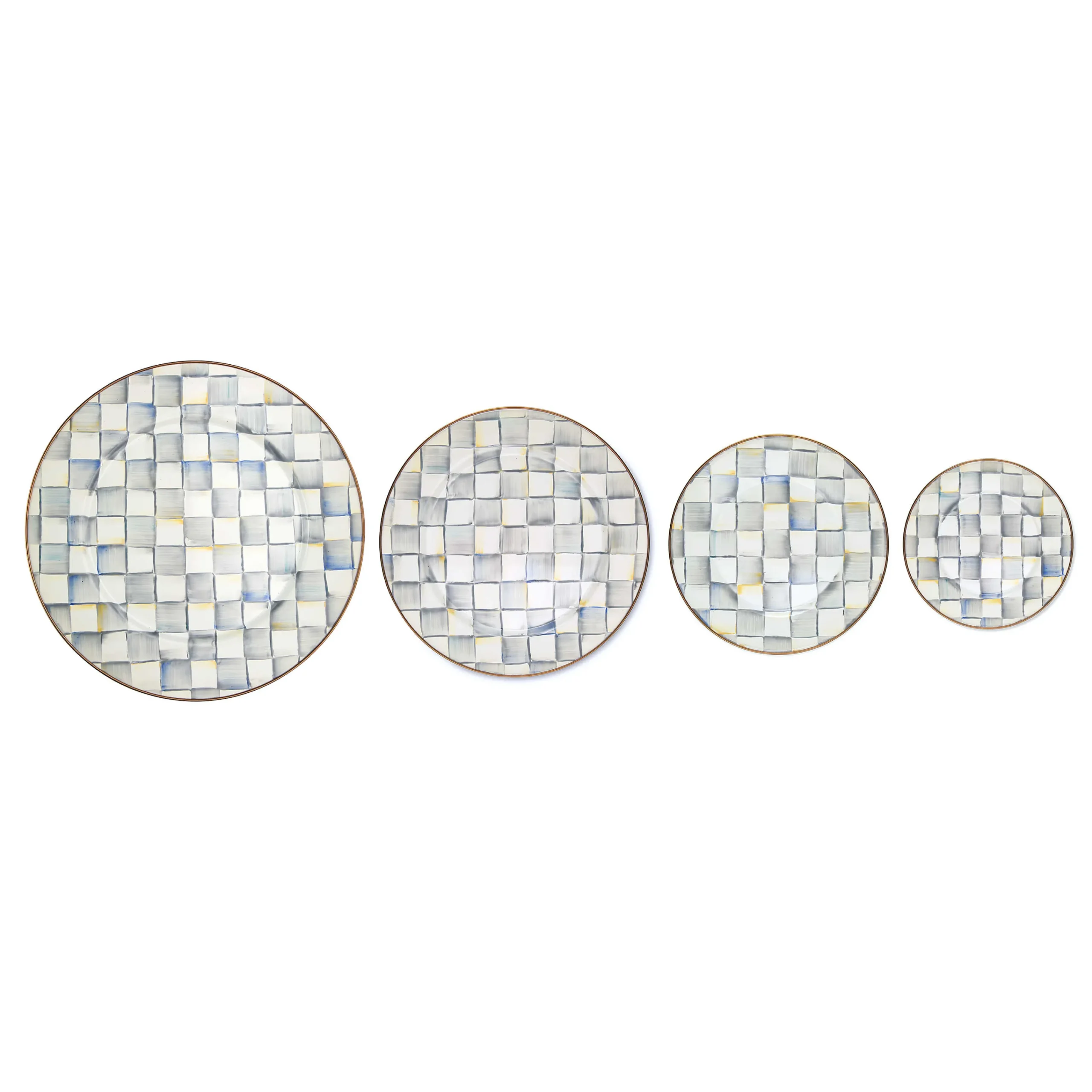 MacKenzie-Childs Sterling Check Salad/Dessert Plate| Dinnerware & Flatware