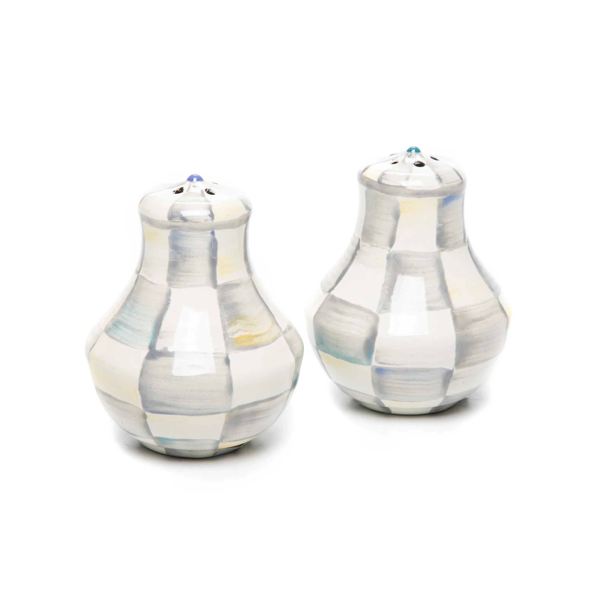 MacKenzie-Childs Sterling Check Salt Pepper Shakers| Table Accessories|Serveware